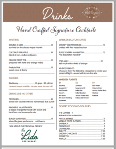 Drinks Card